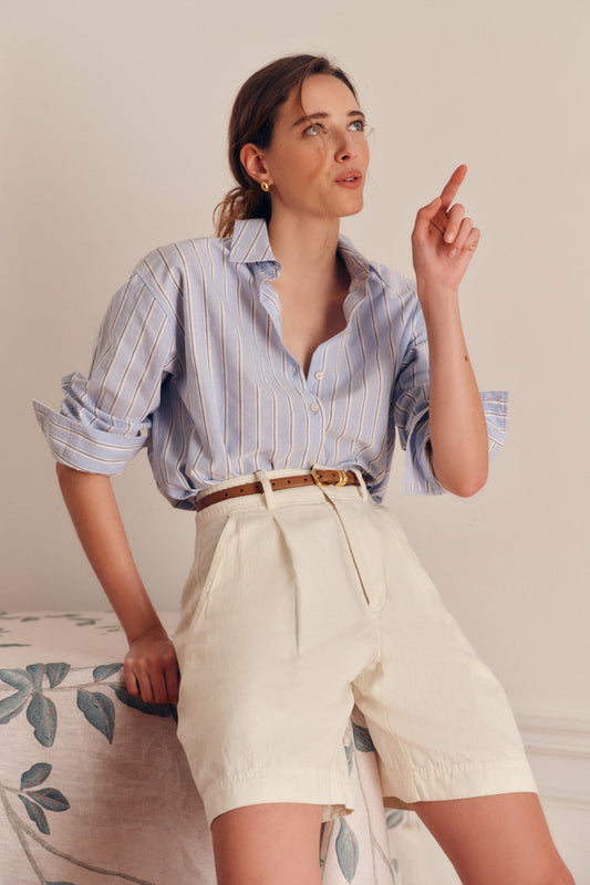 French Blue Stripe Nadine Button Down