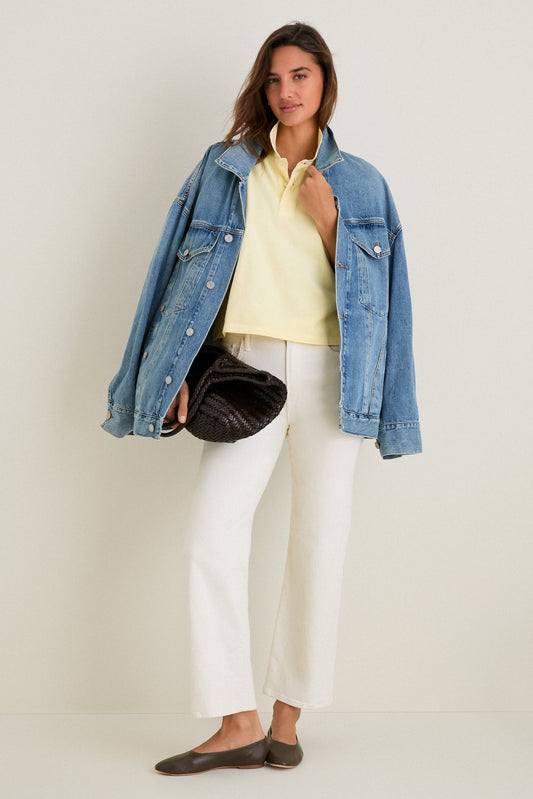 Yellow Pique Holmes Boyfriend Polo